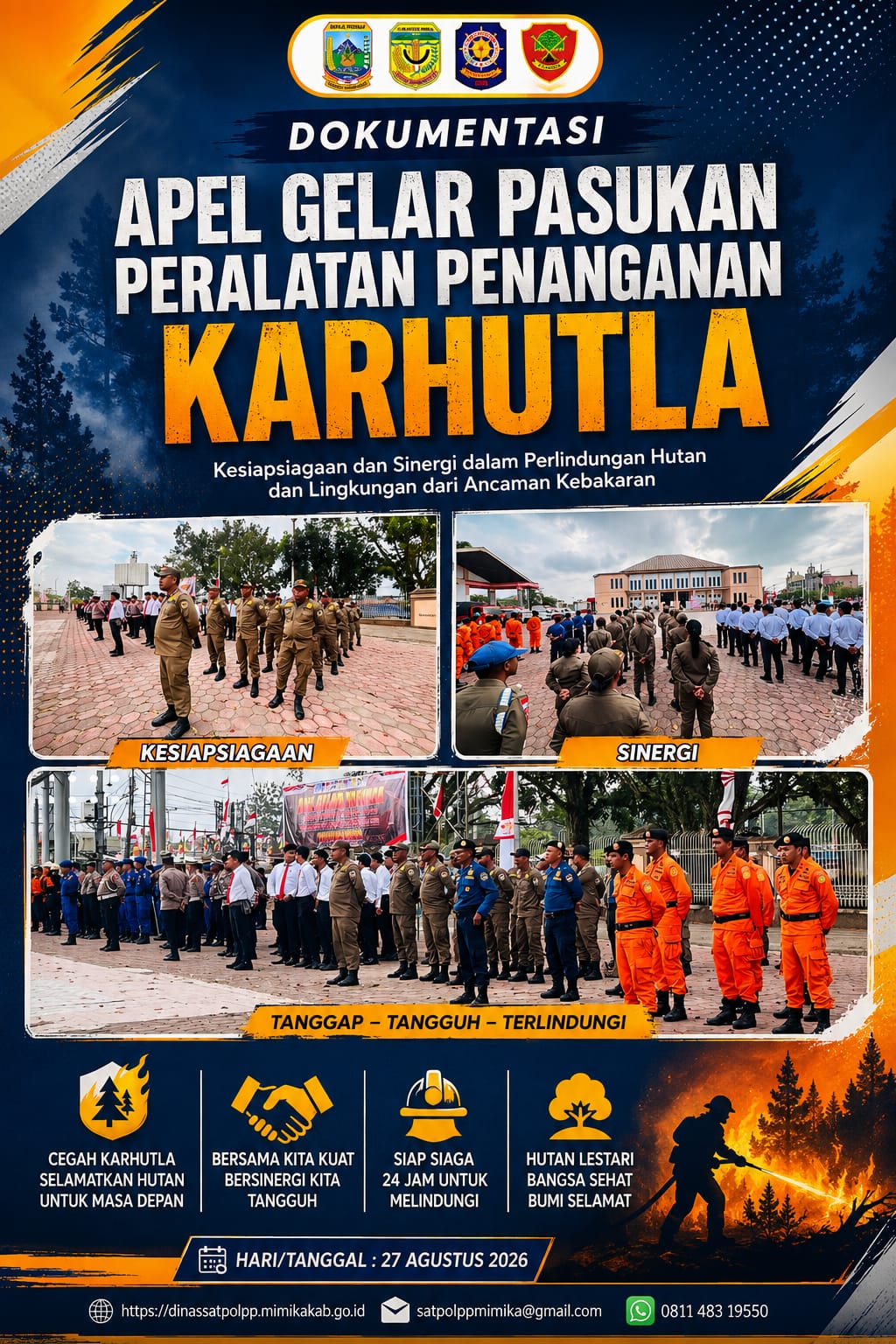 APEL GELAR PENANGANAN KARHUTLA